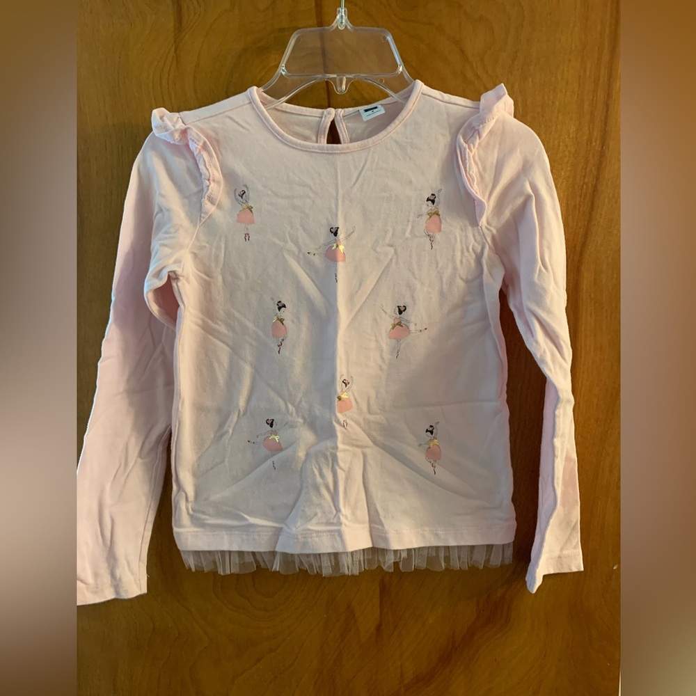 Girls Janie and Jack Ballerina shirt. Size 8.